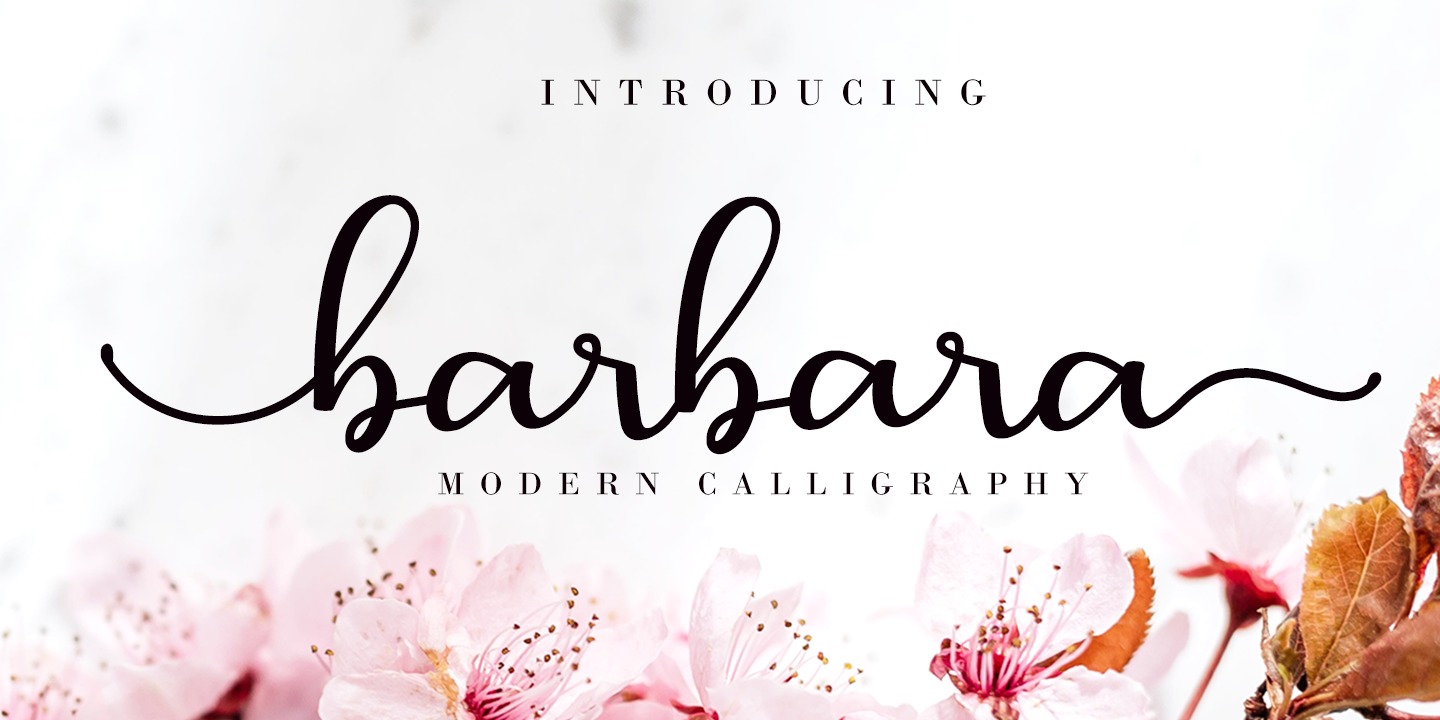Barbara Calligraphy Font preview